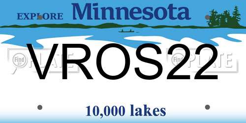 VROS22 Minnesota License Plate