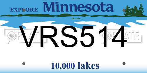 VRS514 Minnesota License Plate