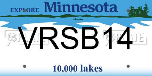 VRSB14 Minnesota License Plate