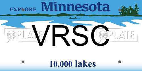 VRSC Minnesota License Plate