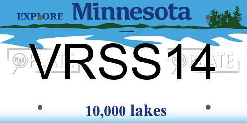 VRSS14 Minnesota License Plate