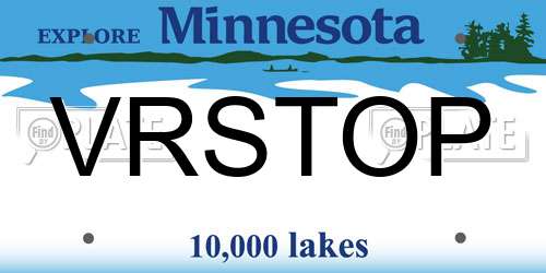 VRSTOP Minnesota License Plate