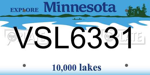 VSL6331 Minnesota License Plate