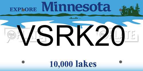VSRK20 Minnesota License Plate