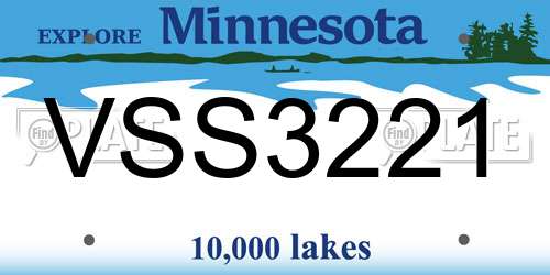 VSS3221 Minnesota License Plate