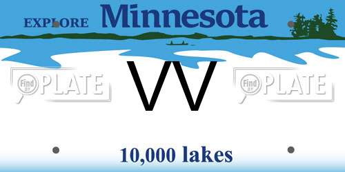 VV Minnesota License Plate