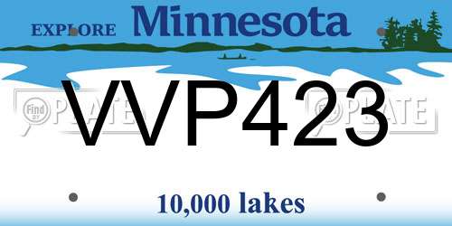VVP423 Minnesota License Plate