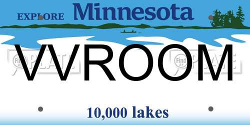 VVROOM Minnesota License Plate