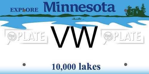 VW Minnesota License Plate
