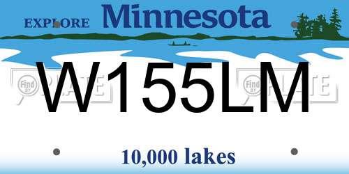 W155LM Minnesota License Plate