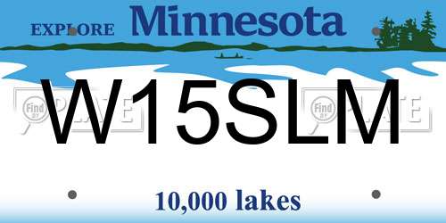 W15SLM Minnesota License Plate