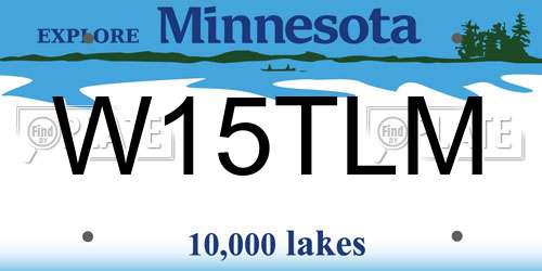 W15TLM Minnesota License Plate