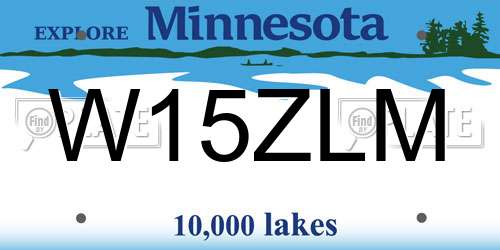 W15ZLM Minnesota License Plate