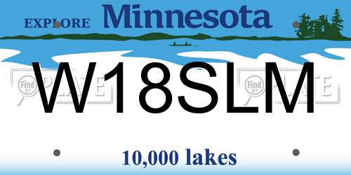 W18SLM Minnesota License Plate
