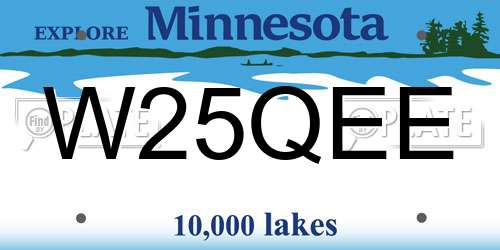 W25QEE Minnesota License Plate