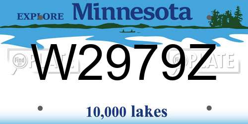 W2979Z Minnesota License Plate
