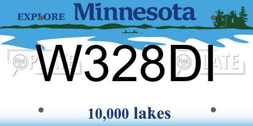 W328DI Minnesota License Plate