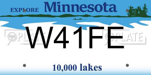 W41FE Minnesota License Plate