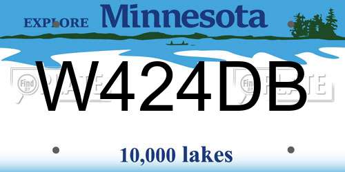 W424DB Minnesota License Plate
