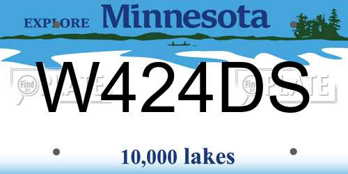 W424DS Minnesota License Plate