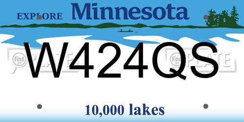 W424QS Minnesota License Plate