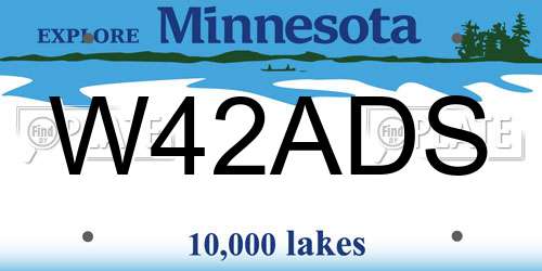 W42ADS Minnesota License Plate