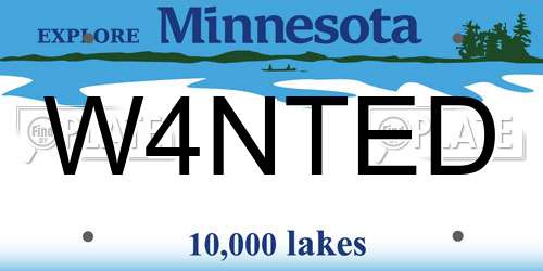 W4NTED Minnesota License Plate