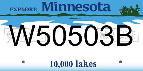 W50503B Minnesota License Plate