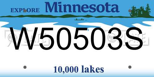 W50503S Minnesota License Plate