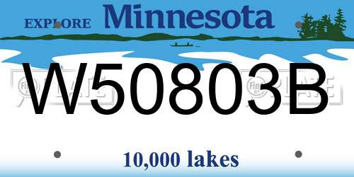 W50803B Minnesota License Plate