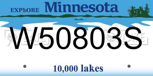 W50803S Minnesota License Plate