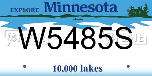 W5485S Minnesota License Plate