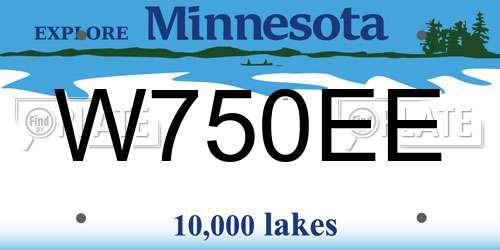 W750EE Minnesota License Plate