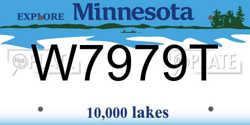 W7979T Minnesota License Plate