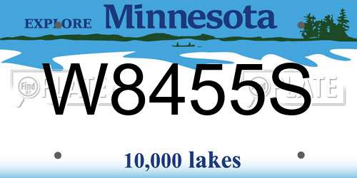 W8455S Minnesota License Plate