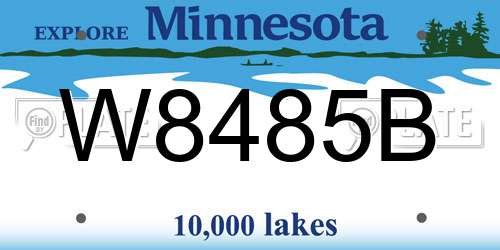 W8485B Minnesota License Plate