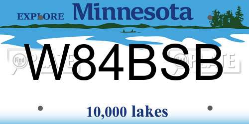 W84BSB Minnesota License Plate