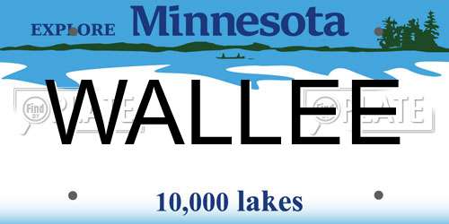 WALLEE Minnesota License Plate