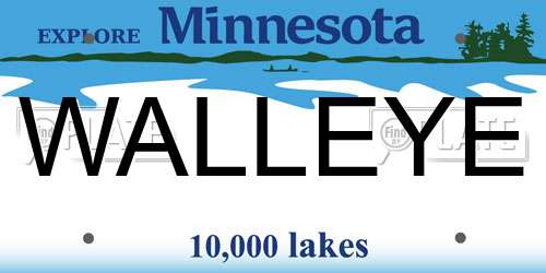 WALLEYE Minnesota License Plate