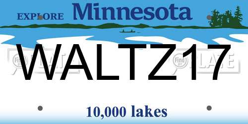 WALTZ17 Minnesota License Plate