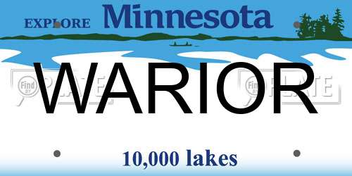 WARIOR Minnesota License Plate