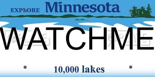 WATCHME Minnesota License Plate