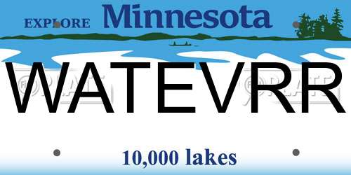 WATEVRR Minnesota License Plate