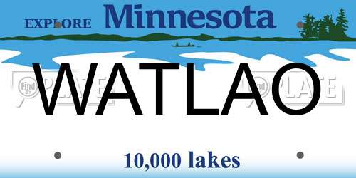 WATLAO Minnesota License Plate