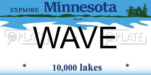 WAVE Minnesota License Plate