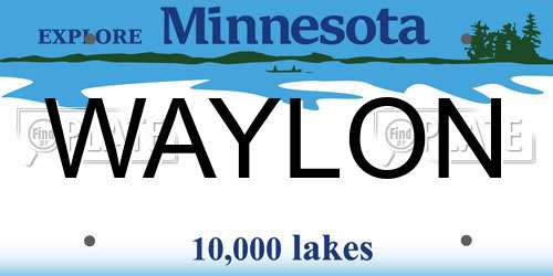 WAYLON Minnesota License Plate