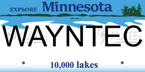 WAYNTEC Minnesota License Plate