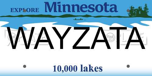 WAYZATA Minnesota License Plate