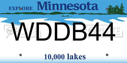 WDDB44 Minnesota License Plate