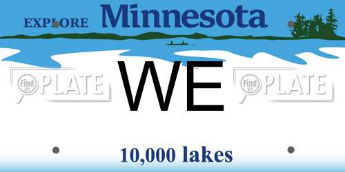 WE Minnesota License Plate
